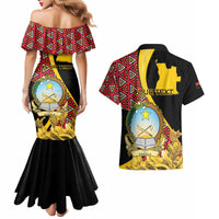 Personalized Angola Couples Matching Mermaid Dress and Hawaiian Shirt Coat Of Arms Welwitschia Mirabilis