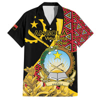 Personalized Angola Family Matching Tank Maxi Dress and Hawaiian Shirt Coat Of Arms Welwitschia Mirabilis