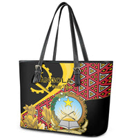 Personalized Angola Leather Tote Bag Coat Of Arms Welwitschia Mirabilis