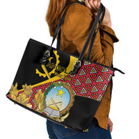 Personalized Angola Leather Tote Bag Coat Of Arms Welwitschia Mirabilis