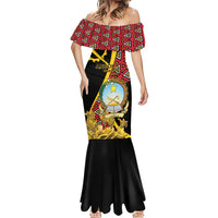 Personalized Angola Mermaid Dress Coat Of Arms Welwitschia Mirabilis