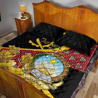 Personalized Angola Quilt Bed Set Coat Of Arms Welwitschia Mirabilis