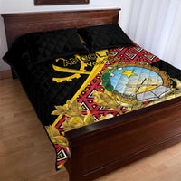 Personalized Angola Quilt Bed Set Coat Of Arms Welwitschia Mirabilis