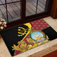 Personalized Angola Rubber Doormat Coat Of Arms Welwitschia Mirabilis