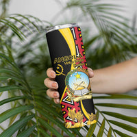 Personalized Angola Skinny Tumbler Coat Of Arms Welwitschia Mirabilis