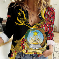 Personalized Angola Women Casual Shirt Coat Of Arms Welwitschia Mirabilis