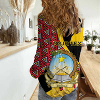 Personalized Angola Women Casual Shirt Coat Of Arms Welwitschia Mirabilis