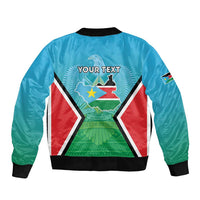 Personalised South Sudan Independence Day Bomber Jacket Coat Of Arms With Flag Map - Wonder Print Shop
