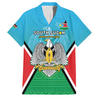 Personalised South Sudan Independence Day Family Matching Puletasi and Hawaiian Shirt Coat Of Arms With Flag Map - Wonder Print Shop