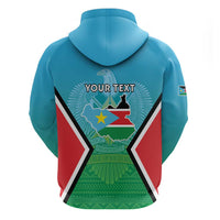 Personalised South Sudan Independence Day Hoodie Coat Of Arms With Flag Map - Wonder Print Shop