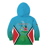 Personalised South Sudan Independence Day Kid Hoodie Coat Of Arms With Flag Map - Wonder Print Shop