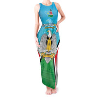 Personalised South Sudan Independence Day Tank Maxi Dress Coat Of Arms With Flag Map - Wonder Print Shop