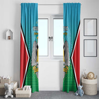 Personalised South Sudan Independence Day Window Curtain Coat Of Arms With Flag Map - Wonder Print Shop