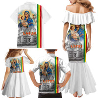 Ethiopian Christmas Family Matching Mermaid Dress and Hawaiian Shirt Saint Mary Lalibela Churches - Wonder Print Shop