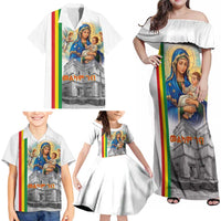 Ethiopian Christmas Family Matching Off Shoulder Maxi Dress and Hawaiian Shirt Saint Mary Lalibela Churches - Wonder Print Shop