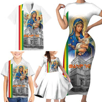 Ethiopian Christmas Family Matching Short Sleeve Bodycon Dress and Hawaiian Shirt Saint Mary Lalibela Churches - Wonder Print Shop