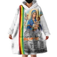 Ethiopian Christmas Wearable Blanket Hoodie Saint Mary Lalibela Churches - Wonder Print Shop