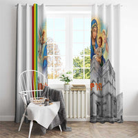Ethiopian Christmas Window Curtain Saint Mary Lalibela Churches - Wonder Print Shop
