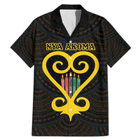 Personalised Happy Black Love Day Family Matching Mermaid Dress and Hawaiian Shirt Sankofa Heart With Adinkra Pattern