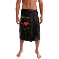 Personalised Happy Black Love Day Lavalava Sankofa Heart With Adinkra Pattern