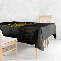 Personalised Happy Black Love Day Tablecloth Sankofa Heart With Adinkra Pattern - Wonder Print Shop