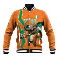 Custom Ivory Coast Football Baseball Jacket Go Les Elephants