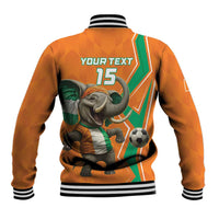 Custom Ivory Coast Football Baseball Jacket Go Les Elephants