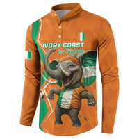 Custom Ivory Coast Football Button Sweatshirt Go Les Elephants