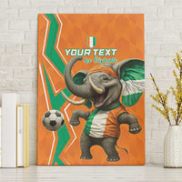 Custom Ivory Coast Football Canvas Wall Art Go Les Elephants