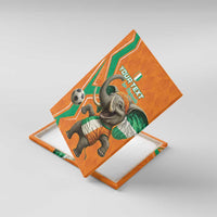 Custom Ivory Coast Football Canvas Wall Art Go Les Elephants