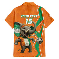 Custom Ivory Coast Football Family Matching Long Sleeve Bodycon Dress and Hawaiian Shirt Go Les Elephants