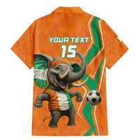 Custom Ivory Coast Football Family Matching Mermaid Dress and Hawaiian Shirt Go Les Elephants