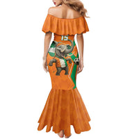 Custom Ivory Coast Football Family Matching Mermaid Dress and Hawaiian Shirt Go Les Elephants