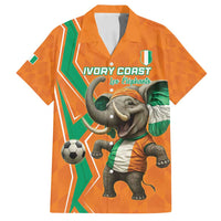 Custom Ivory Coast Football Family Matching Off Shoulder Maxi Dress and Hawaiian Shirt Go Les Elephants