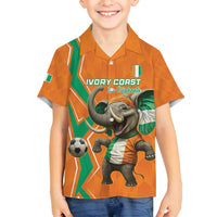 Custom Ivory Coast Football Family Matching Off Shoulder Maxi Dress and Hawaiian Shirt Go Les Elephants