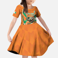 Custom Ivory Coast Football Family Matching Summer Maxi Dress and Hawaiian Shirt Go Les Elephants