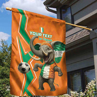 Custom Ivory Coast Football Garden Flag Go Les Elephants