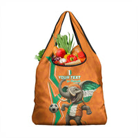 Custom Ivory Coast Football Grocery Bag Go Les Elephants