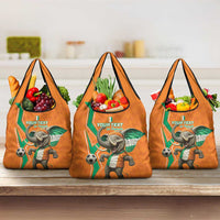 Custom Ivory Coast Football Grocery Bag Go Les Elephants