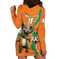 Custom Ivory Coast Football Hoodie Dress Go Les Elephants
