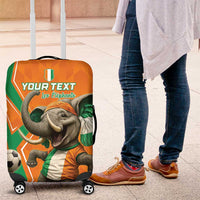 Custom Ivory Coast Football Luggage Cover Go Les Elephants