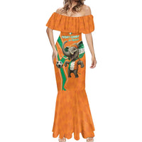 Custom Ivory Coast Football Mermaid Dress Go Les Elephants - Wonder Print Shop