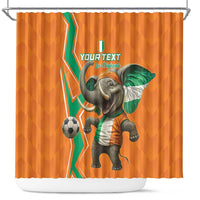 Custom Ivory Coast Football Shower Curtain Go Les Elephants - Wonder Print Shop
