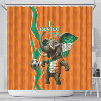 Custom Ivory Coast Football Shower Curtain Go Les Elephants - Wonder Print Shop
