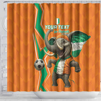 Custom Ivory Coast Football Shower Curtain Go Les Elephants - Wonder Print Shop