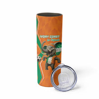 Custom Ivory Coast Football Skinny Tumbler Go Les Elephants - Wonder Print Shop