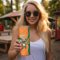 Custom Ivory Coast Football Skinny Tumbler Go Les Elephants - Wonder Print Shop