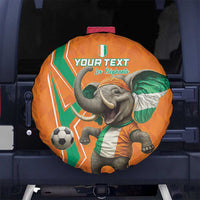 Custom Ivory Coast Football Spare Tire Cover Go Les Elephants - Wonder Print Shop