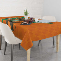 Custom Ivory Coast Football Tablecloth Go Les Elephants - Wonder Print Shop