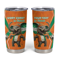 Custom Ivory Coast Football Tumbler Cup Go Les Elephants - Wonder Print Shop